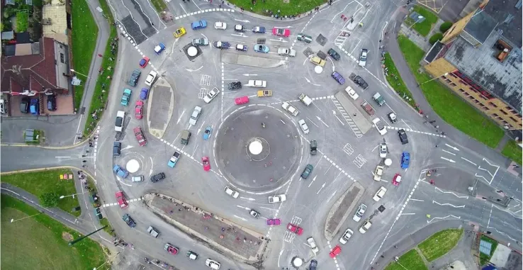 Magic Roundabout Swindon Aerial View