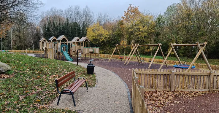 Inside the Coate Water play park
